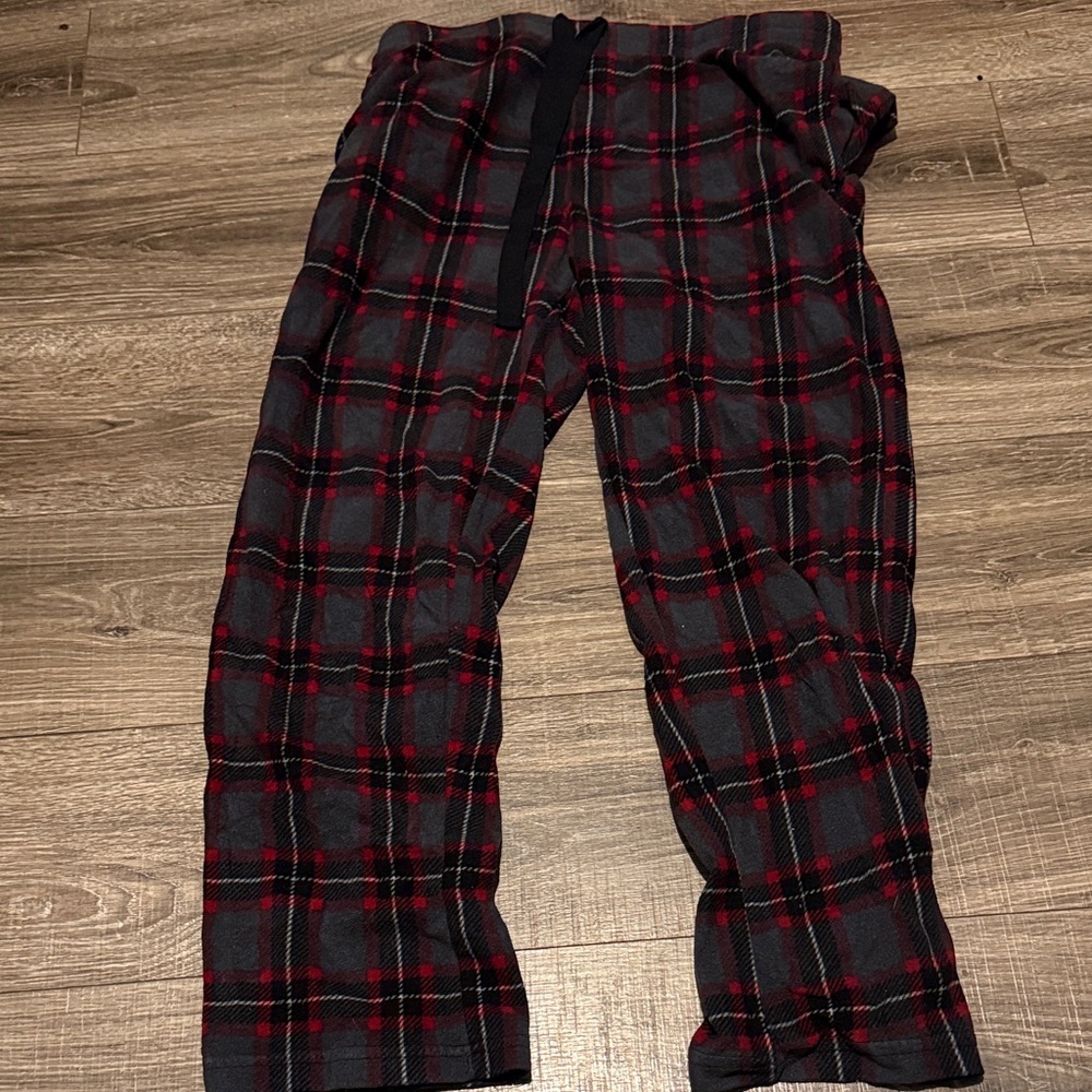 Plaid Men's Pants in Red and Black